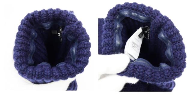 シャネル CHANEL レッグウォーマー ニット ネイビー ウール×カシミヤ 【中古】(69625) シャネル CHANEL レッグウォーマー ニット ネイビー ウール×カシミヤ