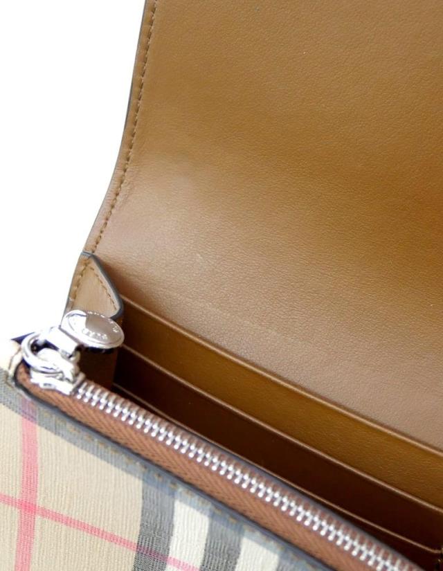 バーバリー BURBERRY かぶせ型長財布 ヴィンテージチェック ベージュ 【中古】(69641)_9