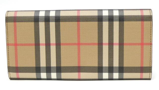 バーバリー BURBERRY かぶせ型長財布 ヴィンテージチェック ベージュ 【中古】(69641)_1