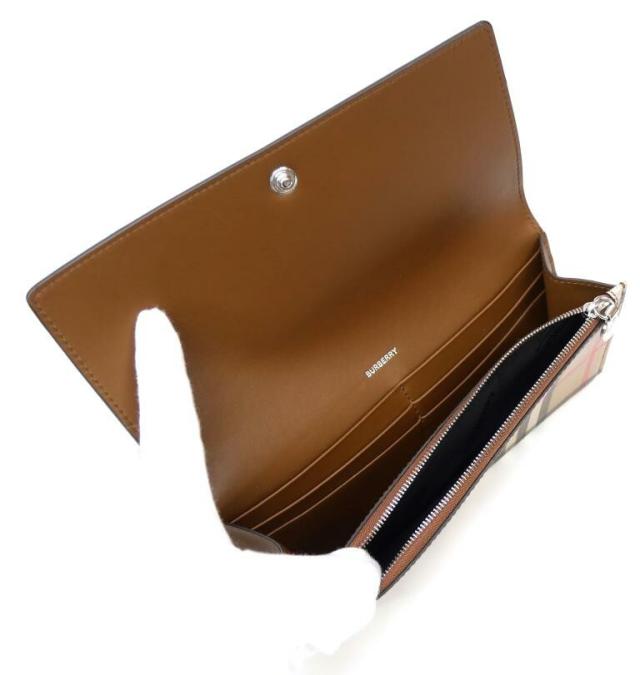 バーバリー BURBERRY かぶせ型長財布 ヴィンテージチェック ベージュ 【中古】(69641)_3