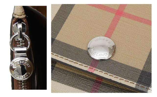 バーバリー BURBERRY かぶせ型長財布 ヴィンテージチェック ベージュ 【中古】(69641)_5