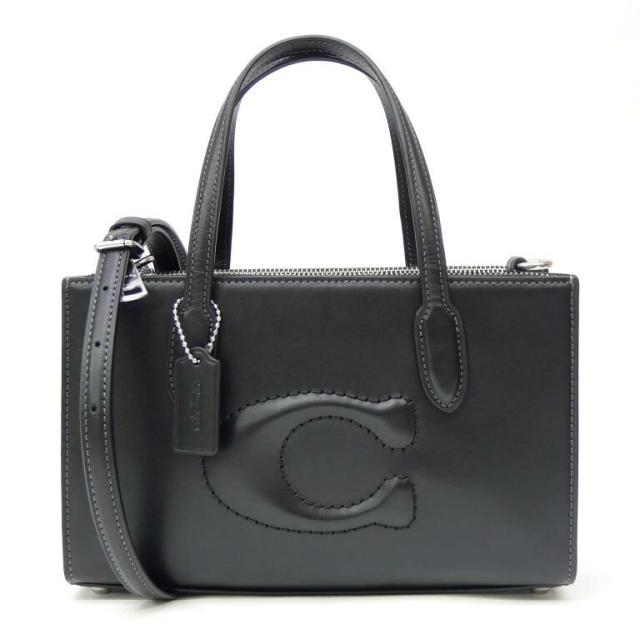 コーチ COACH ニーナ スモール トート 2WAYバッグ ハンドバッグ ショルダーバッグ アウトレット CR097 黒 レザー 【中古】(69776)