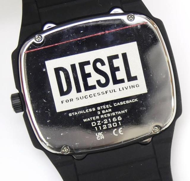 ディーゼル DIESEL メンズウォッチ 腕時計 クリフハンガー 黒ラバーバンド DZ2166(69975)_4