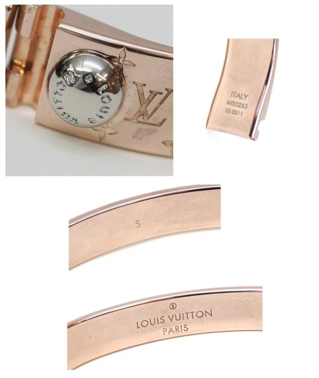 ルイ・ヴィトン LOUISVUITTON カフナノグラム ブレスレット バングル M00253 ピンク 【中古】(70022)_8