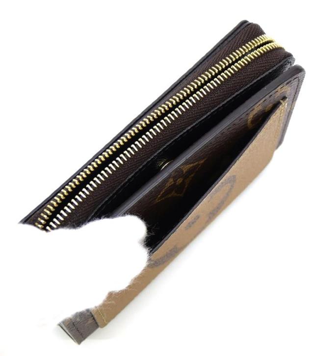 ルイ・ヴィトン LOUISVUITTON 二つ折り財布 ポルトフォイユ･ルー M81461 モノグラム･リバース 【中古】(70027)_4