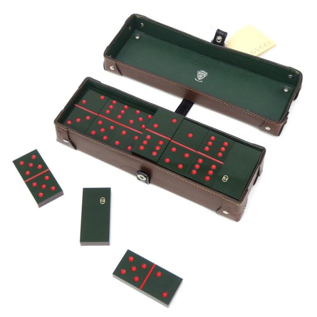 グッチ GUCCI ドミノゲームセット グリーン 【中古】(70035)