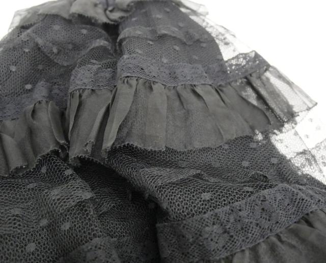 レッド ヴァレンティノ RED VALENTINO チュールスカート ロング 黒 【中古】(70541)_17