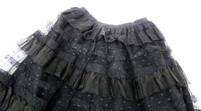 レッド ヴァレンティノ RED VALENTINO チュールスカート ロング 黒 【中古】(70541)_3