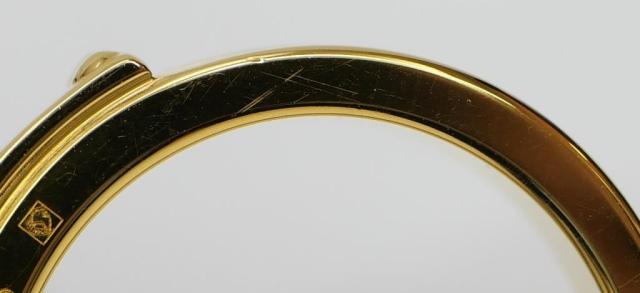 エルメス HERMES スカーフリング ケリー カデナ 黒×ゴールド 【中古】(70646)_10