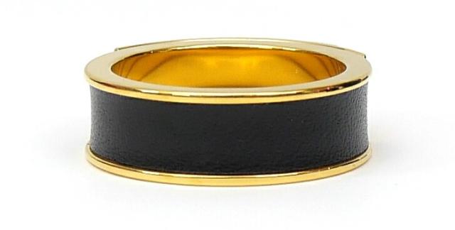 エルメス HERMES スカーフリング ケリー カデナ 黒×ゴールド 【中古】(70646)_3