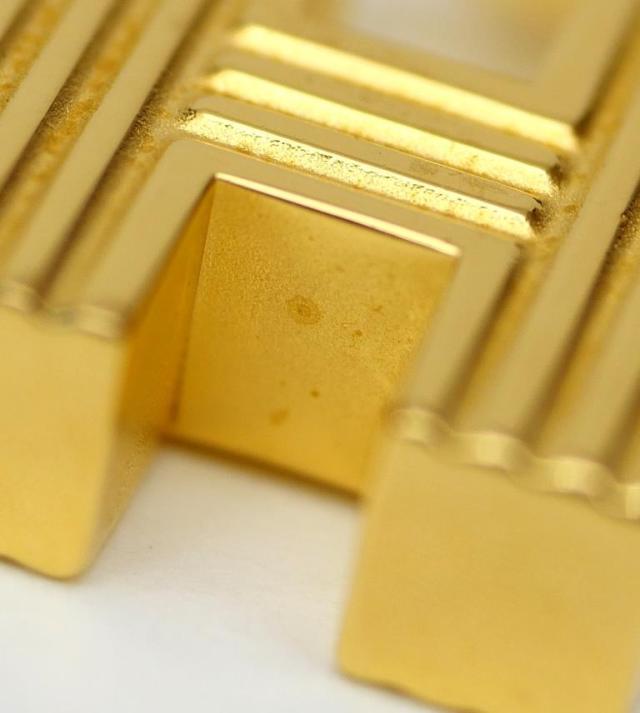 エルメス HERMES スカーフリング ケリー カデナ 黒×ゴールド 【中古】(70646)_8