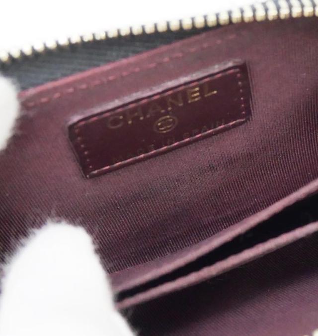 シャネル CHANEL コインケース 小銭入れ マトラッセ 黒 キャビアスキン 【中古】(70765)_9