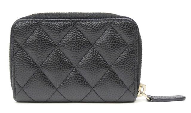 シャネル CHANEL コインケース 小銭入れ マトラッセ 黒 キャビアスキン 【中古】(70765)_1