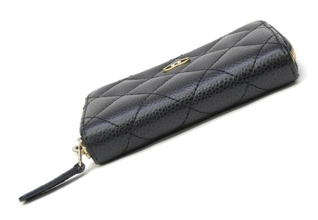 シャネル CHANEL コインケース 小銭入れ マトラッセ 黒 キャビアスキン 【中古】(70765)_2