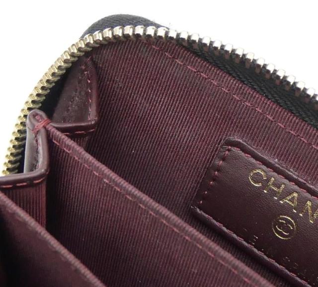 シャネル CHANEL コインケース 小銭入れ マトラッセ 黒 キャビアスキン 【中古】(70765)_7