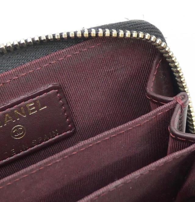 シャネル CHANEL コインケース 小銭入れ マトラッセ 黒 キャビアスキン 【中古】(70765)_8