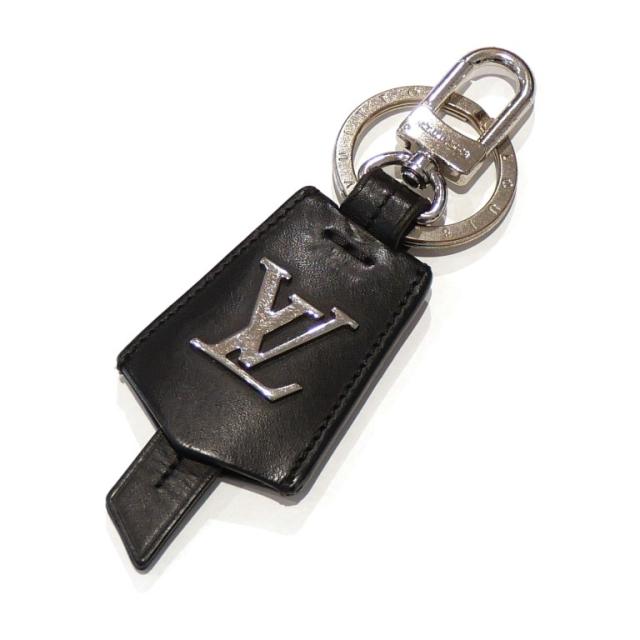 ルイ・ヴィトン LOUISVUITTON キーホルダー・LV クロッシュ クレ M68020 黒 【中古】(70802)