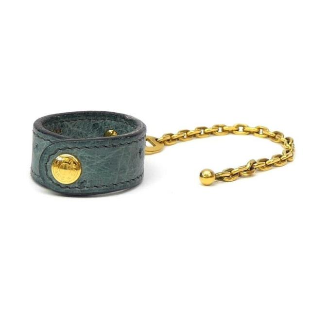 エルメス HERMES グローブホルダー 手袋ホルダー オーストリッチ ブルー系 【中古】(70839)