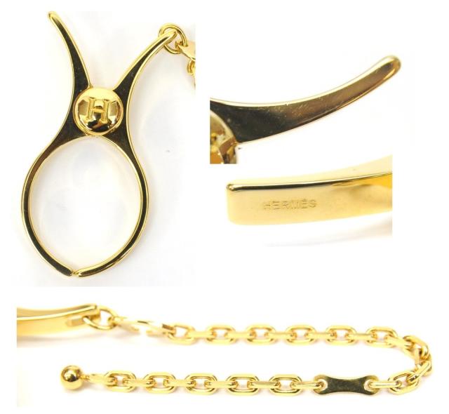 HERMES　エルメス　グローブホルダー　ゴールドカラー HERMES グローブホルダー ゴールド 「エルメス」 グローブクリップ
