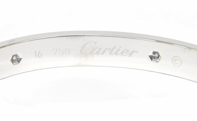 ｶﾙﾃｨｴ Cartier ﾗﾌﾞﾌﾞﾚｽ 750WG ﾊｰﾌﾀﾞｲﾔ #16 ﾌﾞﾚｽﾚｯﾄ ﾎﾜｲﾄｺﾞｰﾙﾄﾞ/K18WG 