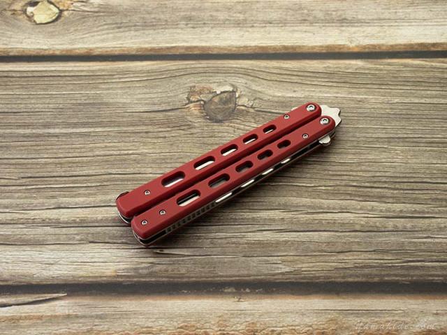 ボーカー プラス 01BO712 バリソン トレーニング 折り畳みナイフ,BOKER Balisong Trainer Red