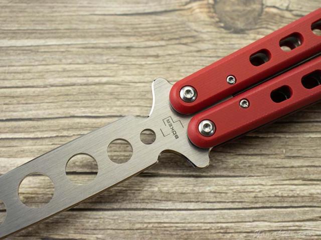 ボーカー プラス 01BO712 バリソン トレーニング 折り畳みナイフ,BOKER Balisong Trainer Red