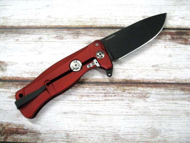 ●● ライオンスチール SR11A-RB EDC 折り畳みナイフ スレイプナー鋼/レッドアルミニウム ハンドル,lionSTEEL knife_1