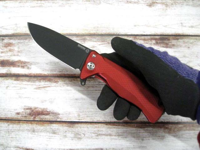 ●● ライオンスチール SR11A-RB EDC 折り畳みナイフ スレイプナー鋼/レッドアルミニウム ハンドル,lionSTEEL knife_5