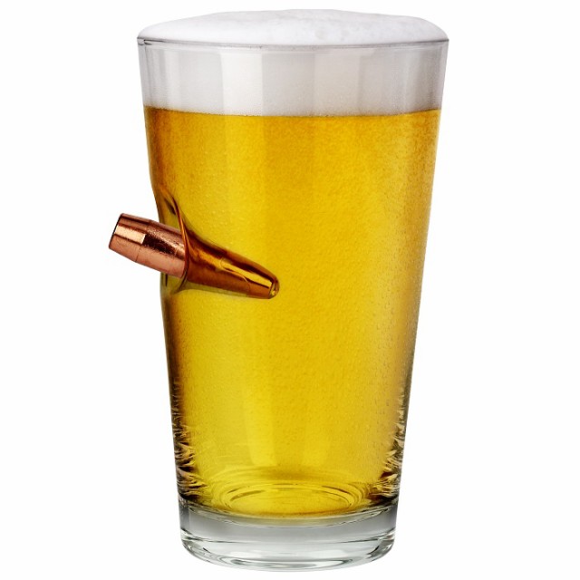 キャリバーグルメ ラストマンスタンディング 50口径 大口径 弾丸 貫通  ビール グラス 17オンス  (500ml) 【送料無料】の通販は