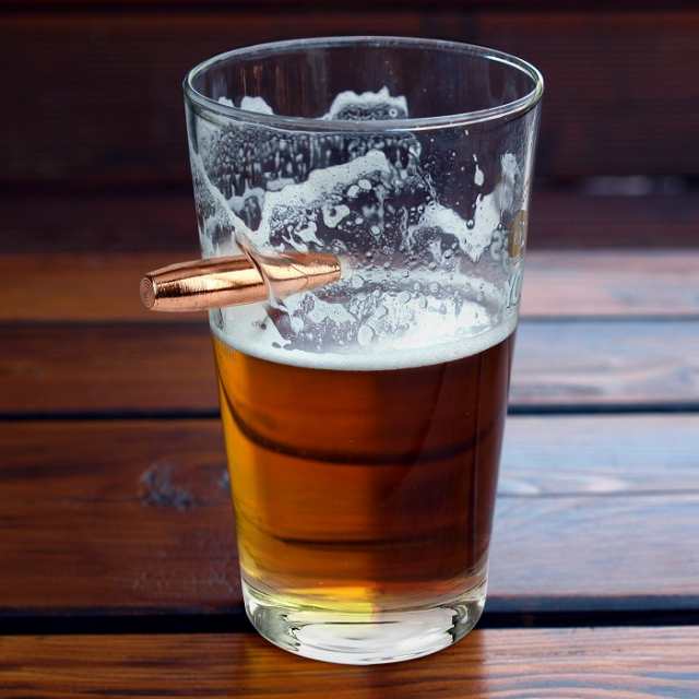 キャリバーグルメ ラストマンスタンディング 50口径 大口径 弾丸 貫通  ビール グラス 17オンス  (500ml) 【送料無料】の通販は