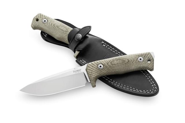 ●● ライオンスチール T-5 アウトドア ナイフ Niolox鋼 グリーン マイカルタキャンバス ハンドル,lionSTEEL Sheath knife