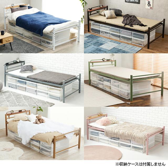 【送料無料】宮棚付きシングルロングベッド フレーム 6カラー 100×220 ベッド単品 高さ調整 大容量収納スペース 簡単組み立て インテリア シングルサイズ 敷布団対応の通販は 【送料無料】宮棚付きシングルロングベッド フレーム 6カラー 100×220 ベッド単品 高さ調整 大容量収納スペース 簡単組み立て インテリア シングルサイズ 敷布団対応の通販は