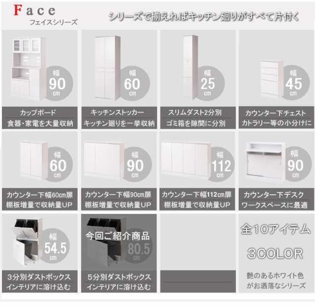 ポイント消化!/ キッチンシリーズface ダストボックス 5分別 ポイント消化!/ キッチンシリーズface ダストボックス 5分別