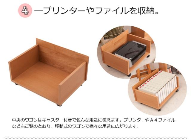 ＼ポイント消化！／ 【Alder】天然木アルダー回転盤付ローデスク 幅120cm_11