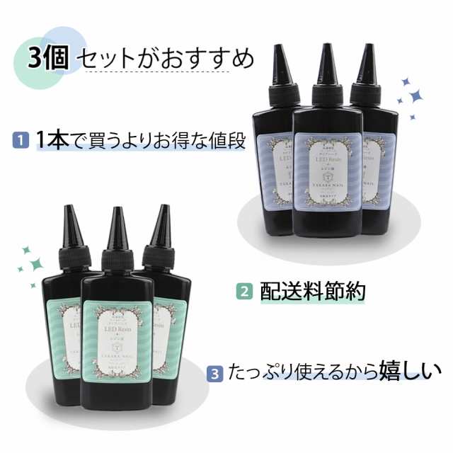 Uv Ledレジン液 タカラネイル レジン液 セット 65g 3本セット お得 メール便対応 レジン液 大容量 ハード レジン 高粘度タイプ 低の通販はau Pay マーケット タカラネイル