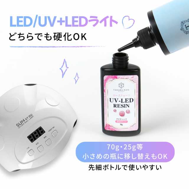 【UV-LEDレジン液】　タカラネイル レジン液 大容量 500g お得 プレゼントB【宅配便送料無料】シリコンモールド　レジン液ハード レジン