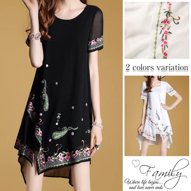 ワンピース レディース キレイめ 膝丈 春 ワンピース 長袖 リネン ワンピース リゾートワンピース 復古系 刺繍柄の通販はau Pay マーケット 新勢