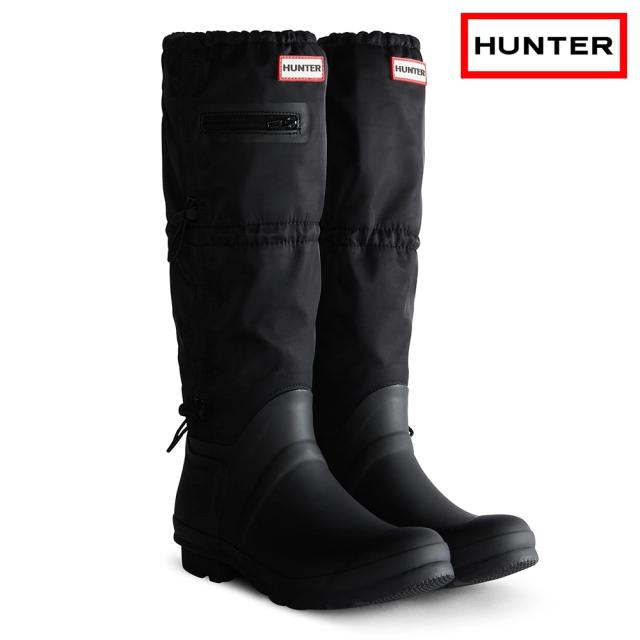 HUNTER レインブーツ UK6 梅雨 綺麗め おしゃれ 黒 ラバーブーツ 楽天