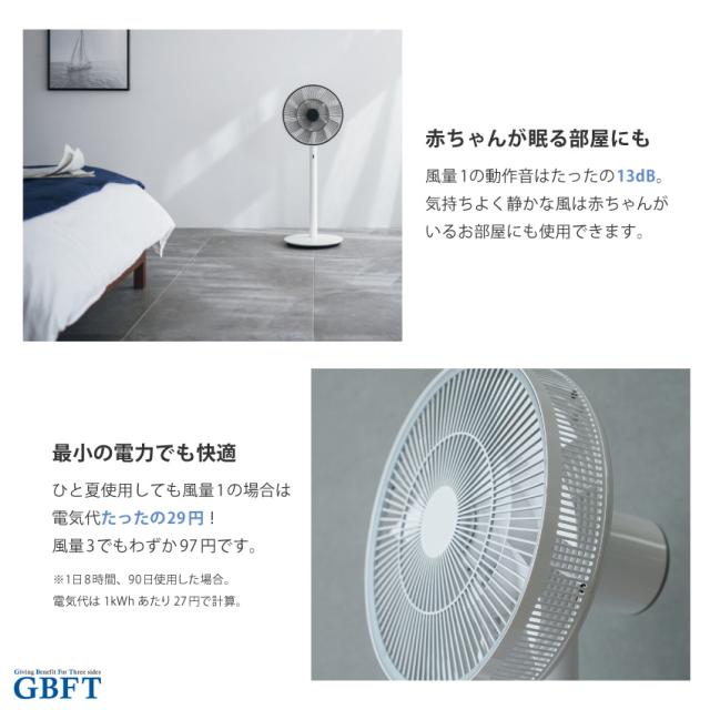 扇風機 The GreenFan ホワイト×ブラック EGF-1800-WK 正規品 日本製 EGF-1800 WK_7