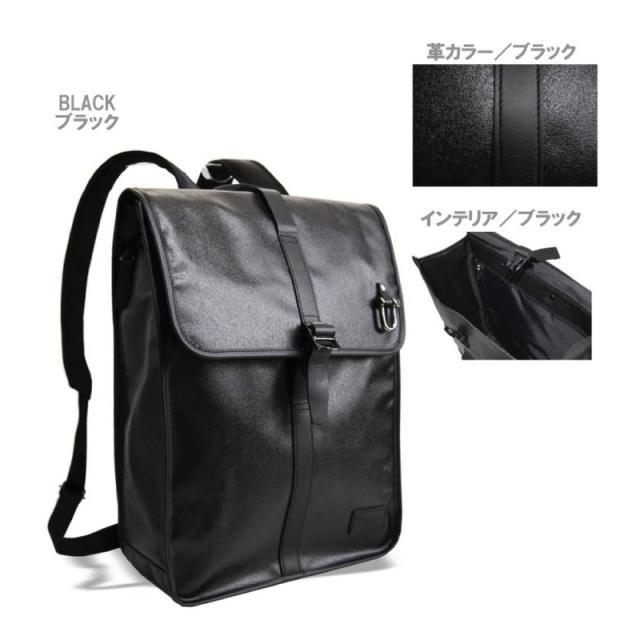 森野帆布 スリムリュック L ブラック メンズ 通勤リュック アウトドア ポケット付き SF-532P BK_7