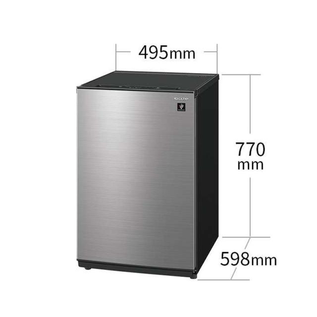 シャープ SHARP グルメクール ファン式冷凍庫 メタリックグレー 72L 1ドア 冷蔵モード FJ-HM7K-H_8