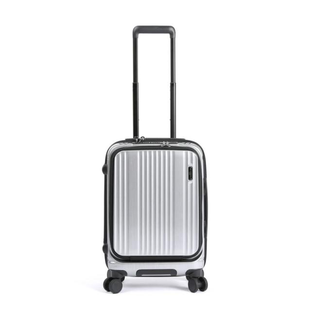 BM インターシティ フロントオープン48c シルバー スーツケース 35L 静音キャスター 6052022