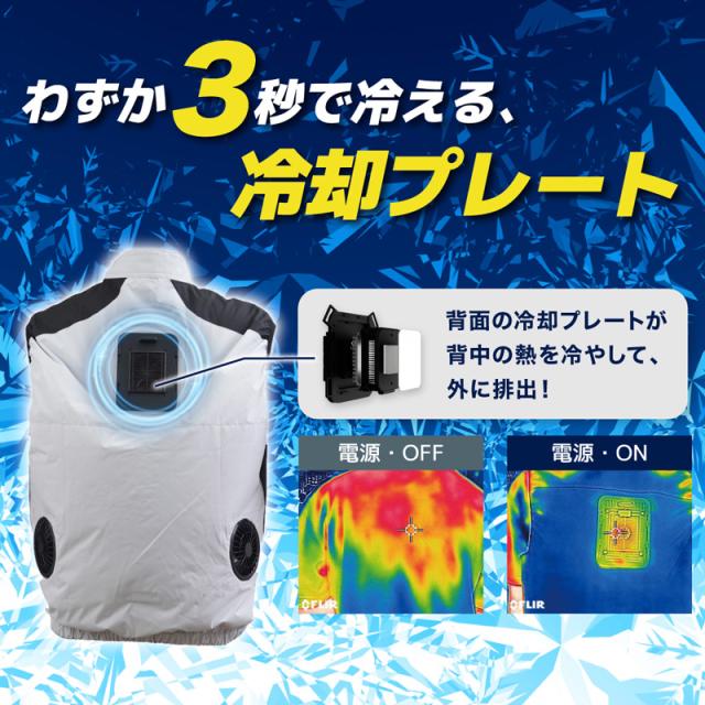 【在庫管理＆Az・pau用SKU】サンコー THANKO 圧倒的に冷える「冷蔵服3」 TKCV24 3L ストームホワイト