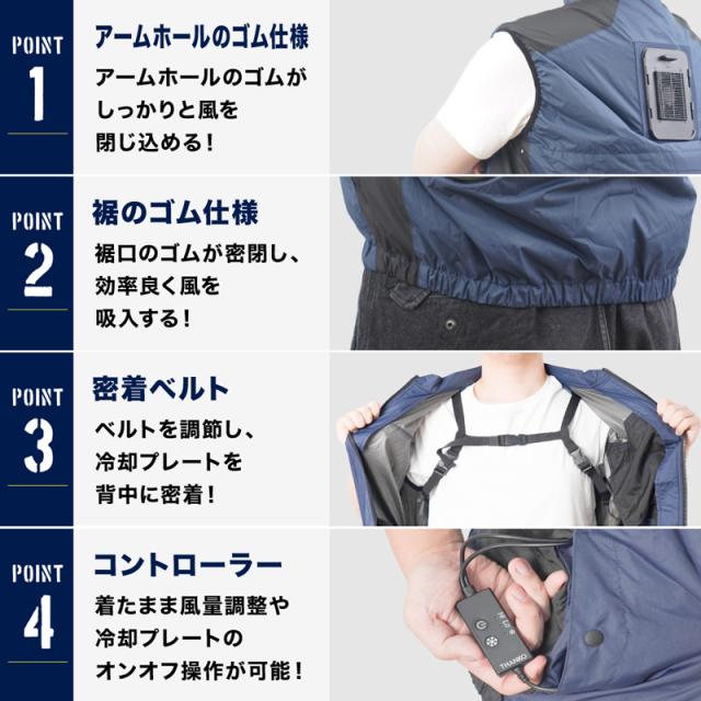 【在庫管理＆Az・pau用SKU】サンコー THANKO 圧倒的に冷える「冷蔵服3」 TKCV24 3L ストームホワイト