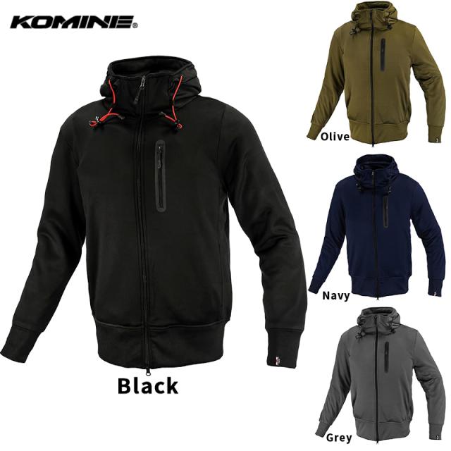 コミネ KOMINE JK-6044 プロテクトKVパーカ Black Grey Navy Olive M〜XLサイズ 07-6044