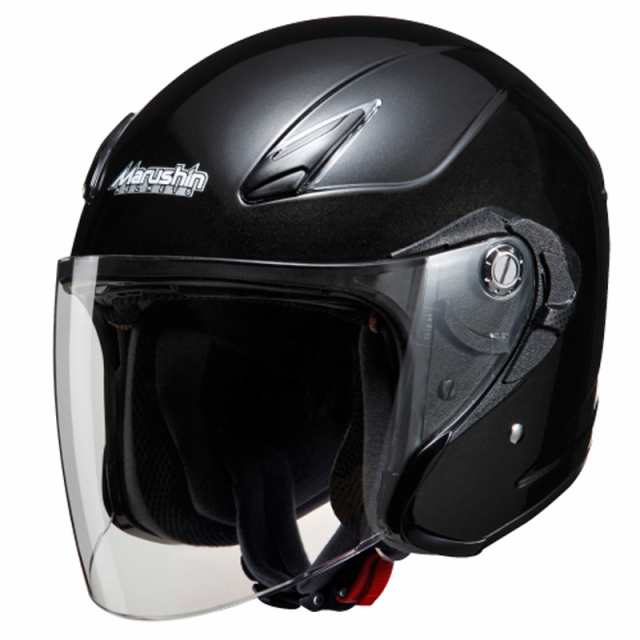マルシン MARUSHIN ヘルメット バイク用 ブラックメタリック フリーサイズ ジェット 洗える内装 M-430-BKの通販は