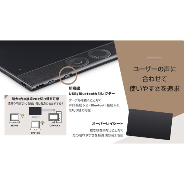 ワコム WACOM Intuos Pro medium ペンタブレット ブラック PTK670K0C