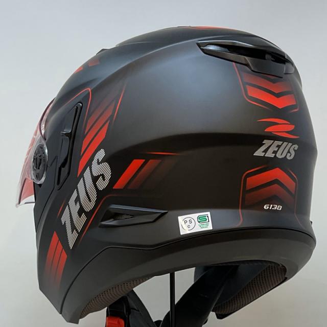 南海部品 ZEUS HELMET ジェットヘルメット NAZ-222 レッド サイズM_1