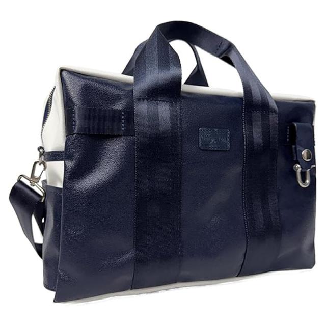 森野帆布 SF-0781 CONTAINER BOSTON BAG MINI/ コンテナボストンバッグミニ ネイビー×ホワイト