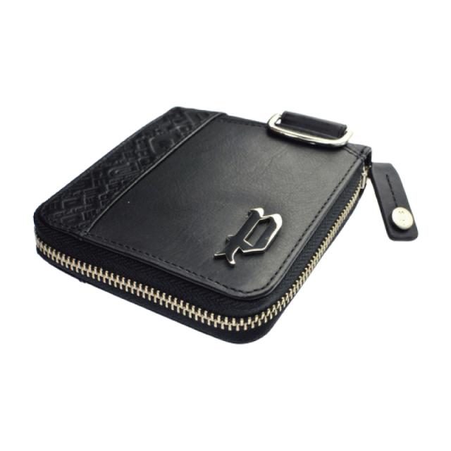 POLICE ポリス 二つ折り財布 ラウンドファスナー ヌメ革 ブラック PA-56102-10 メンズ ブランド財布